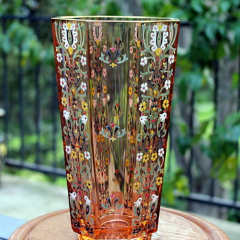 Japanese enameled glass by Amemiya - Art Glass