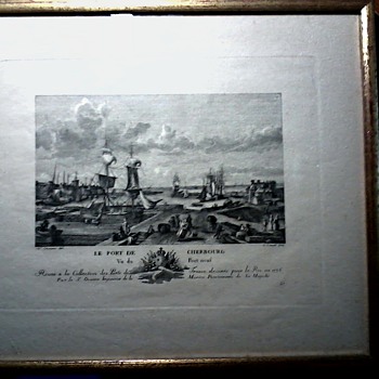 Engraving  by Nicolas-Marie Ozanne "Le Port De Cherbourg" #37/ Engraved by G. Canali / Circa 1930 ? - Posters and Prints