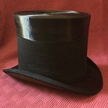 Late 1800's Vogel Brothers Mourning Top Hat - Hats